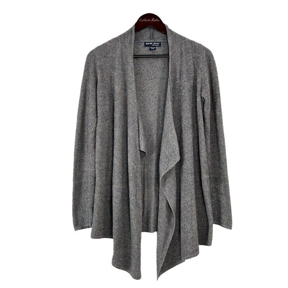 Barefoot Dream Cardigan Women Sz 12 14 Gray CozyChic Lite Island Wrap Open Front - Picture 1 of 11